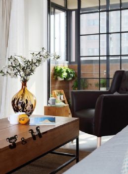 100平簡潔精巧的日式家居簡約客廳裝修圖片