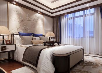 紫東名府中式裝修效果圖中式臥室裝修圖片