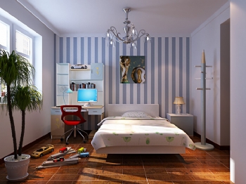 100平中式拉菲莊園裝修效果圖中式臥室裝修圖片