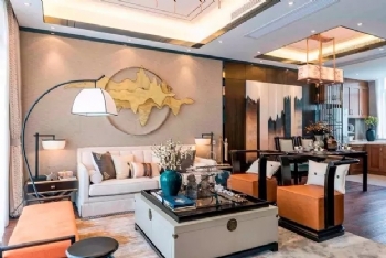 126平新中式美家中式客廳裝修圖片