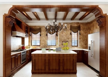 300平別墅美式風裝修效果圖美式風格廚房