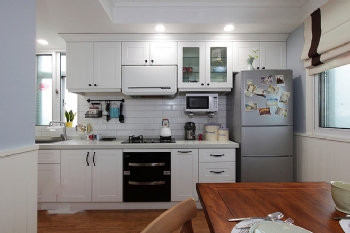 90平美式雅居二居室裝修效果圖美式廚房裝修圖片