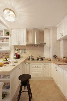 89平清新美式小二居裝修效果圖美式風格廚房