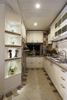 90平美式田園二居裝修案例欣賞美式風格廚房