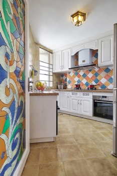 170平優雅美式四居室美式廚房裝修圖片