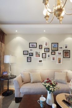 89平清新美式小二居案例美式客廳裝修圖片