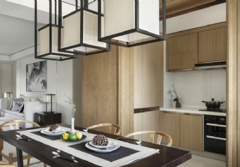 135平新中式風格裝修案例中式風格廚房