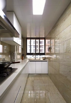 105平時尚現代3居 我的純凈空間現代廚房裝修圖片