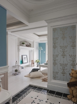90平地中海風蔚藍二居室裝修效果圖地中海風格客廳