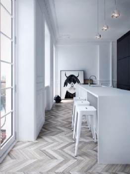 小戶型優雅靈動的時髦公寓簡約風格廚房