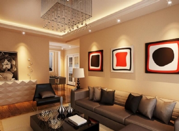 現代普通住宅裝修設計現代客廳裝修圖片