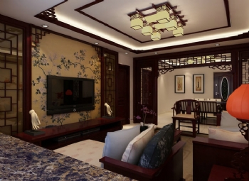 大戶型中式古典三居室案例欣賞