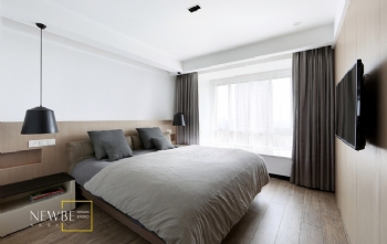 160平米現代簡約風格臺灣公寓設計現代臥室裝修圖片