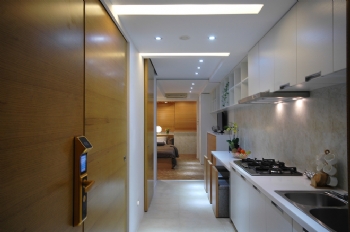 110平簡歐風原木類型裝修圖片簡約風格廚房