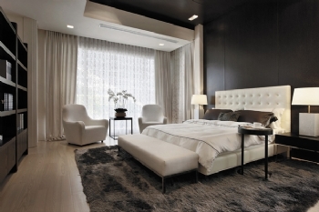 黑白新古典風家裝裝修效果圖古典臥室裝修圖片