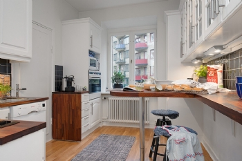 86平米復古混搭公寓裝修案例混搭風格廚房