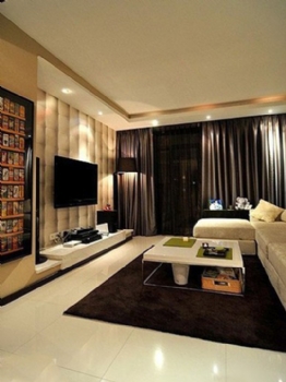 90平米低調奢華二居室裝修效果圖古典客廳裝修圖片