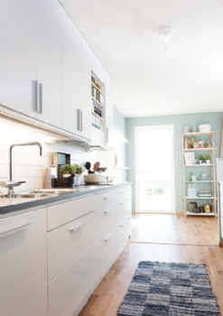 粉藍色陽光公寓案例欣賞簡約風格廚房