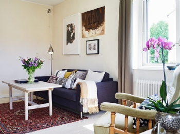 簡潔之美，安然生活質感小戶型簡約客廳裝修圖片