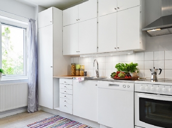 簡潔之美，安然生活質感小戶型簡約廚房裝修圖片