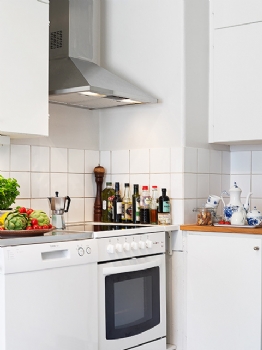簡潔之美，安然生活質感小戶型簡約廚房裝修圖片