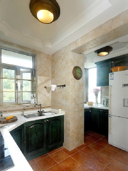 法式鄉村風格居室裝修效果圖簡約廚房裝修圖片