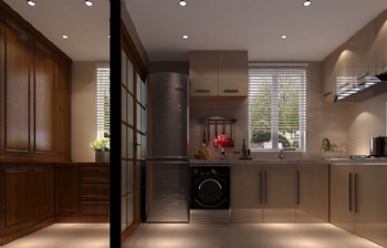 100平三室二廳現代簡約風案例欣賞現代廚房裝修圖片