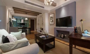 100平米三居室美式古典案例美式客廳裝修圖片