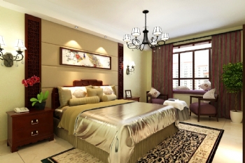 豪華中式風美家案例欣賞中式臥室裝修圖片