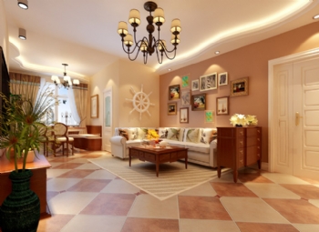浪漫空間104平米歐式風案例欣賞歐式客廳裝修圖片