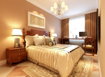 浪漫空間104平米歐式風案例欣賞歐式臥室裝修圖片