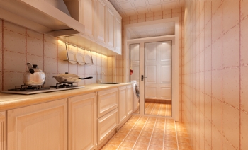 淺色為主90平米兩居室裝修效果圖現代廚房裝修圖片