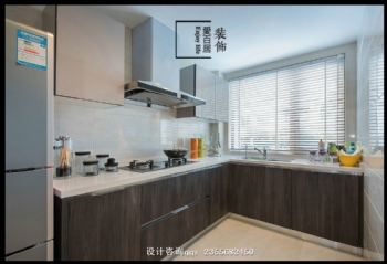 【愛百居裝飾】極簡奢華 別墅風范現代廚房裝修圖片