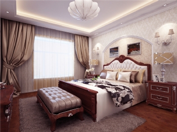古典歐式的典雅，豪放裝修案例欣賞古典臥室裝修圖片