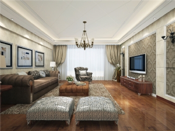 古典歐式的典雅，豪放裝修案例欣賞古典客廳裝修圖片