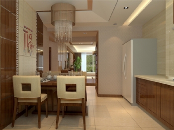 138平新中式設計案例欣賞中式餐廳裝修圖片