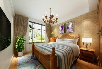 99平美式風美居裝修案例欣賞美式臥室裝修圖片
