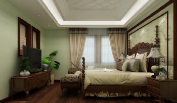 215平美式別墅風格案例欣賞美式臥室裝修圖片