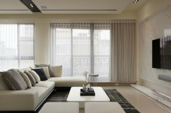 123平現代簡約風案例欣賞現代客廳裝修圖片