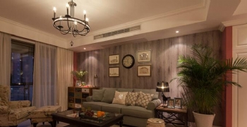 105平現代美式風案例欣賞美式客廳裝修圖片