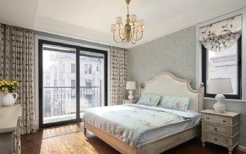 匯豪時代三居室簡美風美式臥室裝修圖片