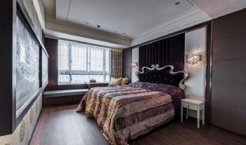 260平質感雋永大氣宅設計作品現代臥室裝修圖片