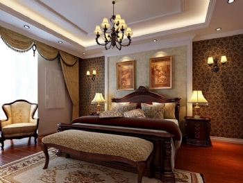 236平歐式融入浪漫和復古的味道歐式臥室裝修圖片