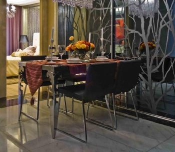 130平造優雅、大氣空間美居簡約餐廳裝修圖片