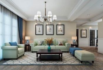 115平美式3室2廳2衛裝修圖片欣賞美式風格客廳