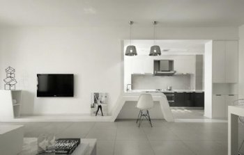 120平米公寓 簡約黑白調簡約裝修圖片