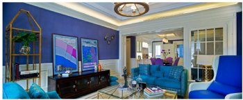 羅蒙環球城美式客廳裝修圖片