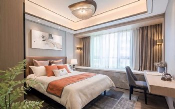 銀泰城新中式禪意風中式臥室裝修圖片