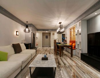 恒威國際城89平米三居室現代設計美家現代裝修圖片