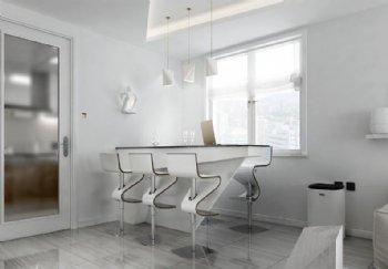 光影穿梭 白色簡約客廳設計簡約風格